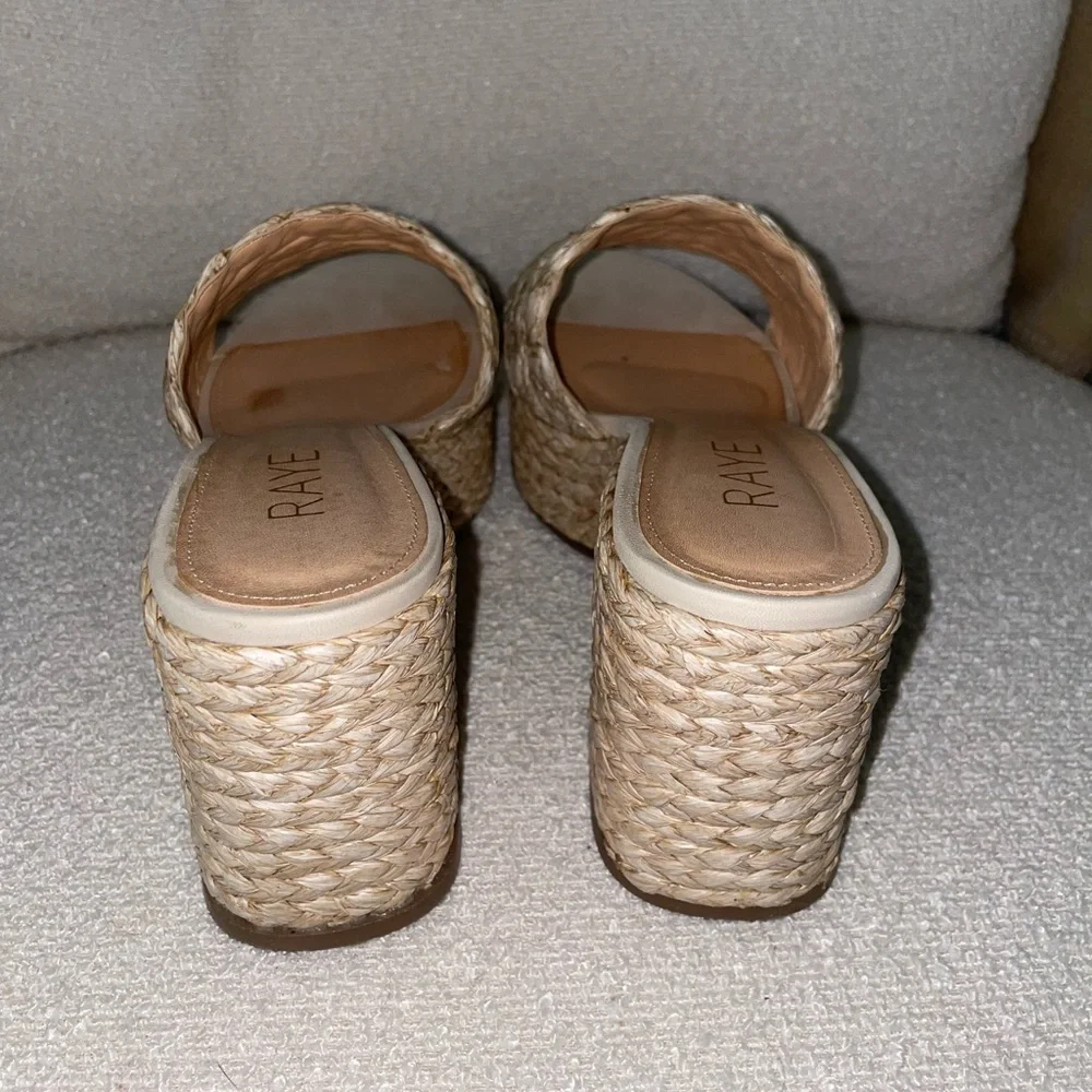 Revolve Raye‎ Gable Wedge Raffia Platform Sandal